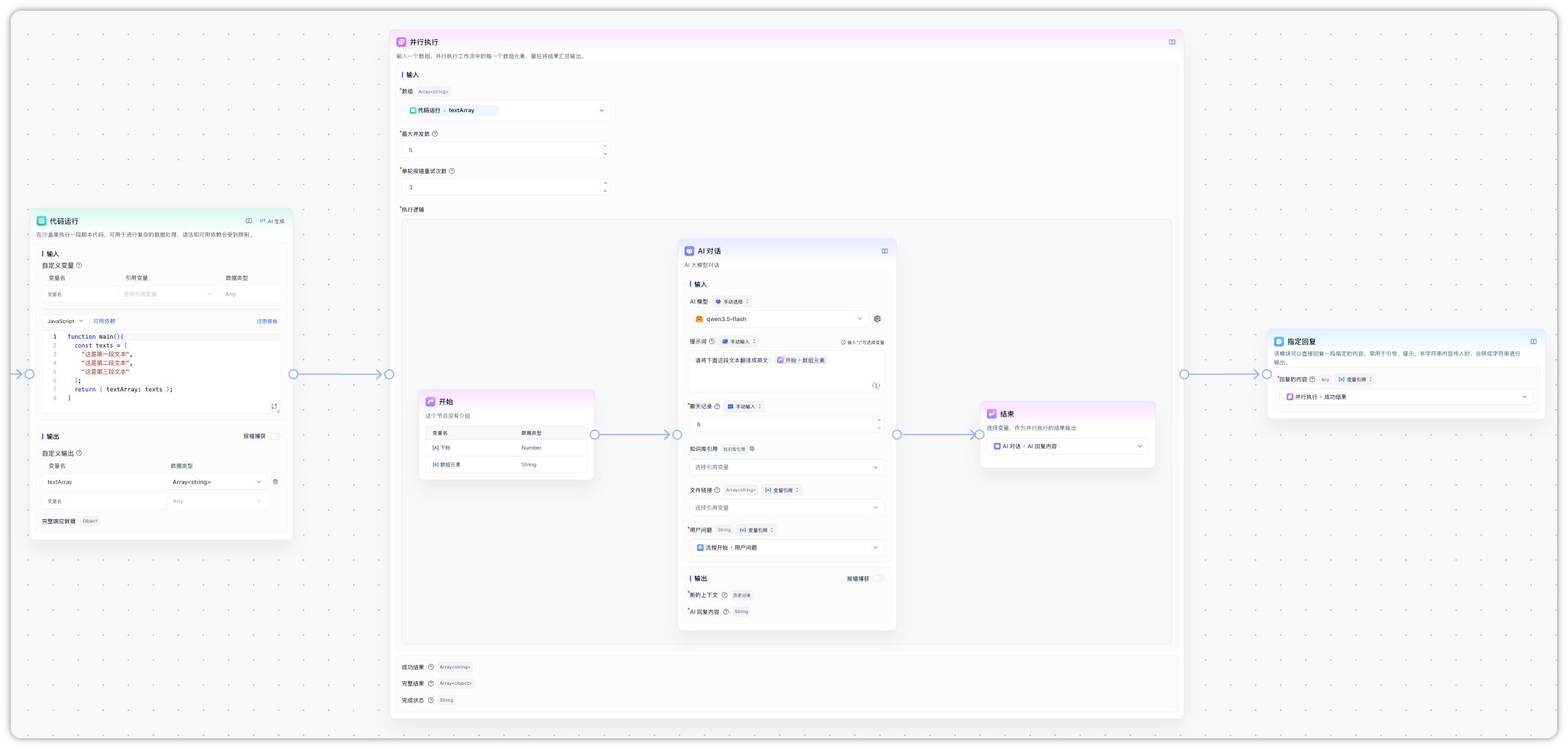 并行翻译文本数组